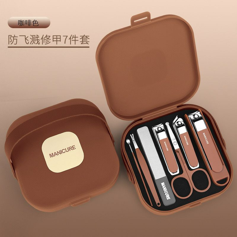 Clipper à ongles anti-flash Ensemble pour les tondeuses à ongles domestiques Clippers à ongles haut de gamme pour les outils spéciaux pour femmes et hommes 7pcs