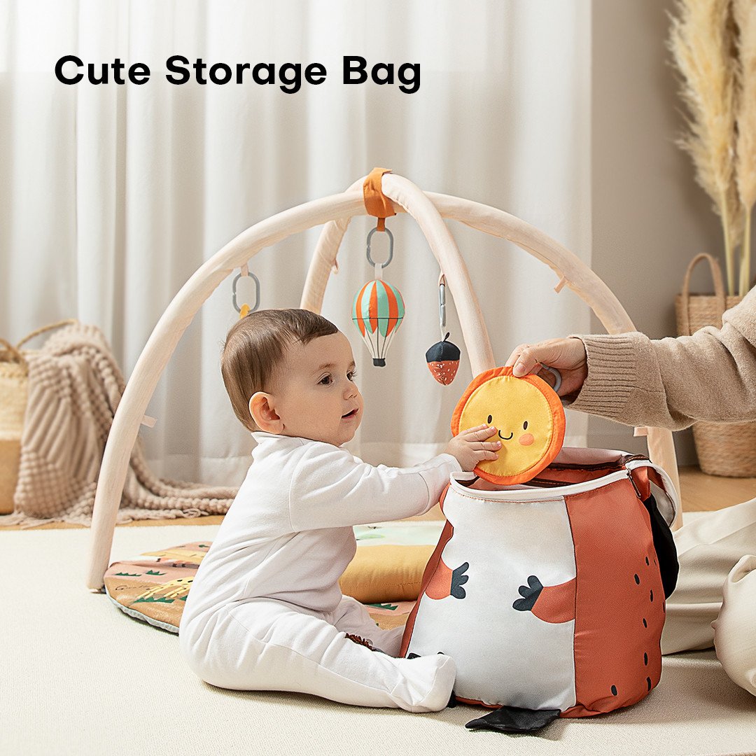 Tapis de jeu pour bébé, Espace de sport polyvalente pour bébé avec 5 jouets