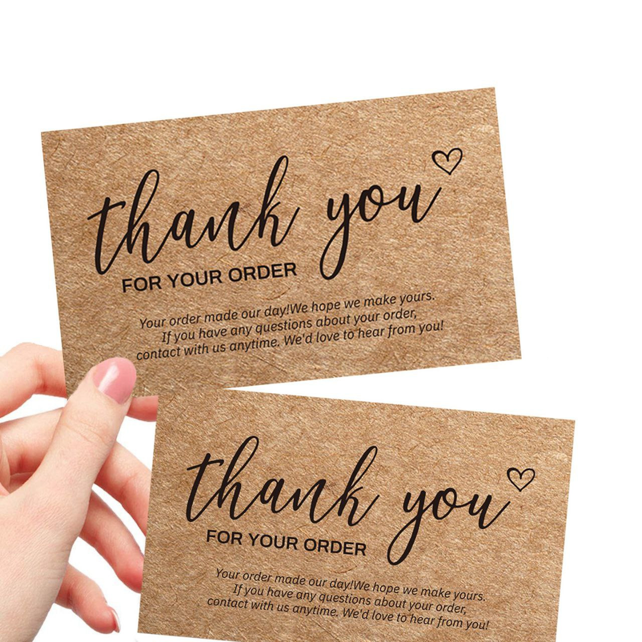 Carte de remerciement en papier kraft en gros transfrontalier carte de 250 grammes carte de remerciement carte-cadeau emballage carte de décoration 30pcs in pack