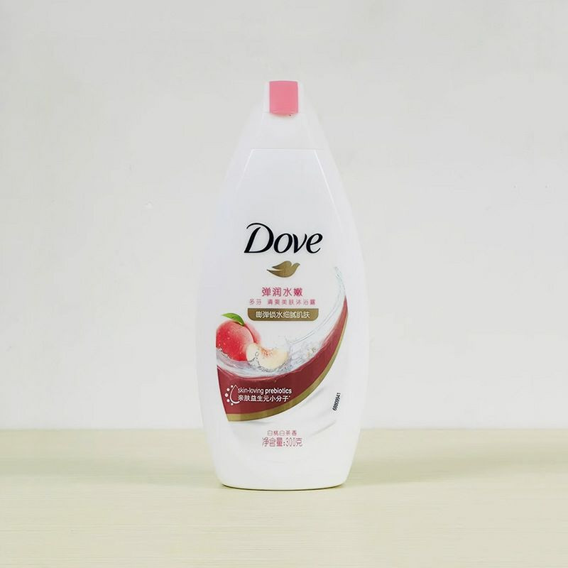 Gel douche parfumé au thé blanc pêche blanche Dove 300g petite bouteille gel douche pêche blanche portable taille voyage d'affaires hôtel