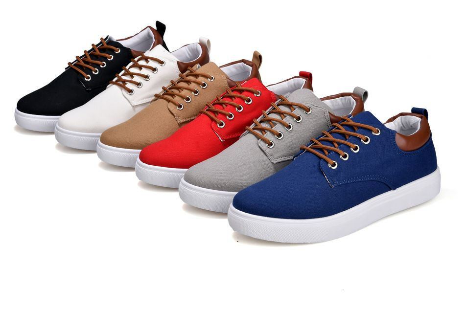 Nouvelles chaussures en toile Version coréenne des chaussures de planche à la taille extra-large de la taille des hommes